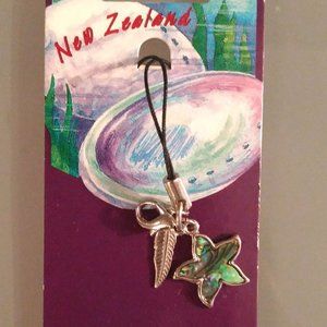 New Zealand Paua Shell Star & Feather Accessory